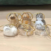 Cat Hair Keepsake Keychain – Memorial Pet Fur Holder, Cute Cat Design, Mini Storage Box