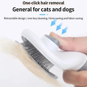 Pet Hair Remover Brush – Self-Cleaning Grooming Tool for Cats & Dogs