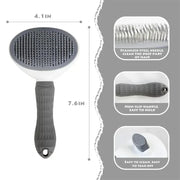 Pet Hair Remover Brush – Self-Cleaning Grooming Tool for Cats & Dogs
