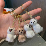 Dog Hair Keepsake Keychain – Memorial Pet Fur Holder, Mini Memory Box, Keyring Pendant