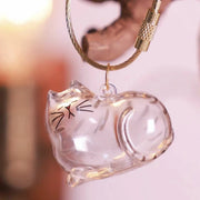 Cat Hair Keepsake Keychain – Memorial Pet Fur Holder, Cute Cat Design, Mini Storage Box